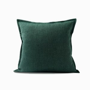 Modern Dark Green Cotton And Linen Pillow