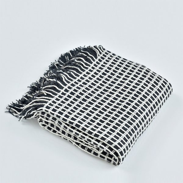 Simple Tassel Woolen Blanket American Hotel Sofa Blanket - Image 6