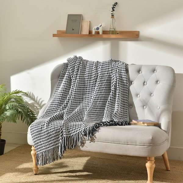 Simple Tassel Woolen Blanket American Hotel Sofa Blanket - Image 3