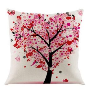 Linen Pillow Money Tree Cushion with Pillow