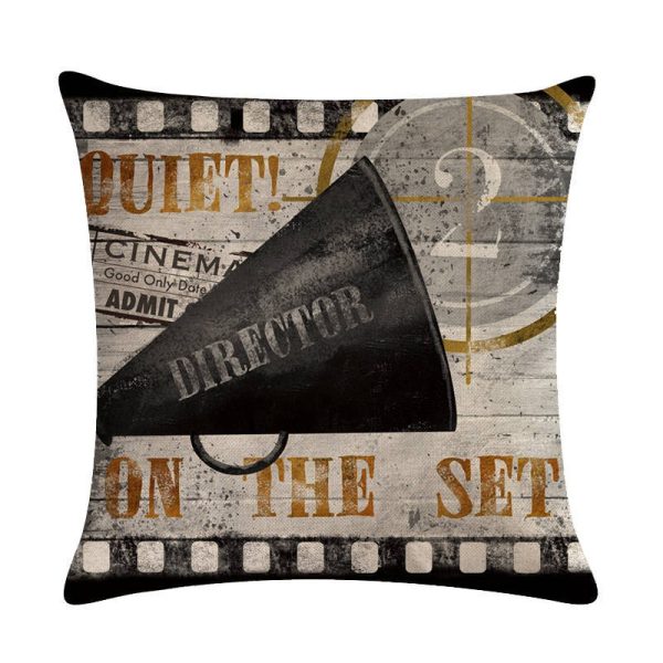 Home Retro Movie Subtitles Sofa Office Linen Pillowcase - Image 12