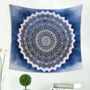 Cool Blue Mandala Tapestry