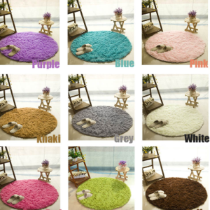 Fluffy Round Rug Carpets For Living Room Decor Faux Fur Carpet Kids Room Long Plush Rugs For Bedroom Shaggy Area Rug Modern Mat