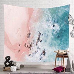 Blue ocean tapestry painting