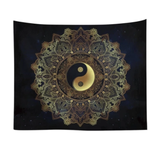 Yin yang mandala tapestry