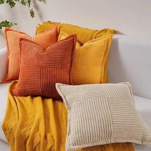 Nordic Corduroy Flying Pillow Simple Cushion Cover