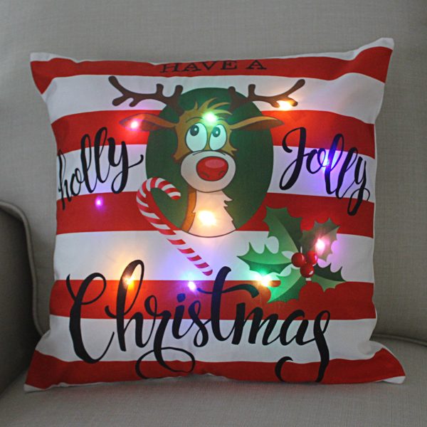 New Lantern Christmas LED Light Super Soft Short Plush Pillowcase - Image 27