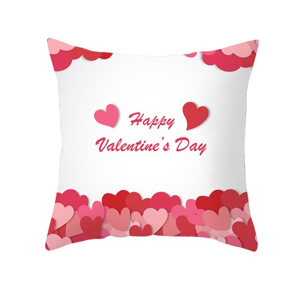 Home Valentine's Day Graphic Print Pillowcase - Image 6