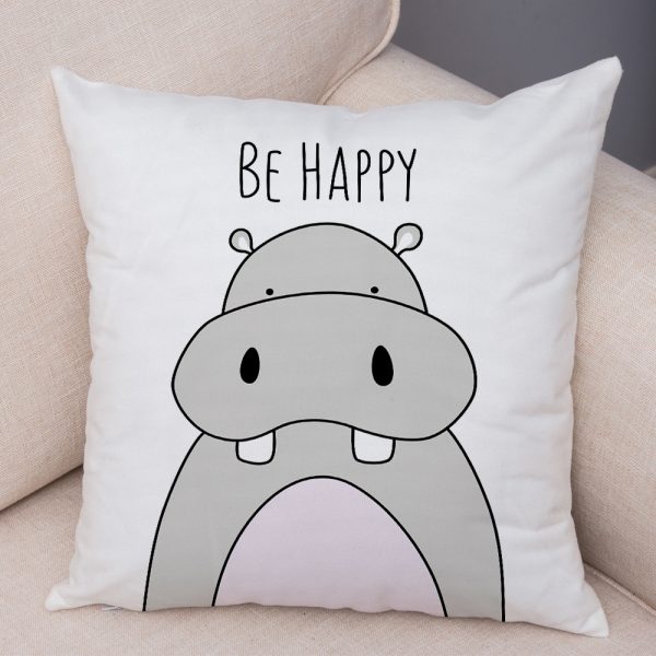 Home Fashion Simple Cartoon Animal Print Car Pillow Covers - Image 6