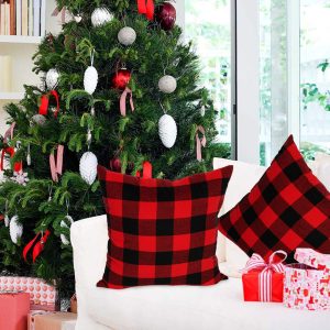 Plaid pillow Christmas pillowcase