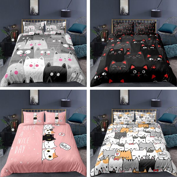 Kitty Series Quilt Cover And Pillowcase - Image 2