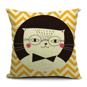 Cat cotton and linen waist pillow