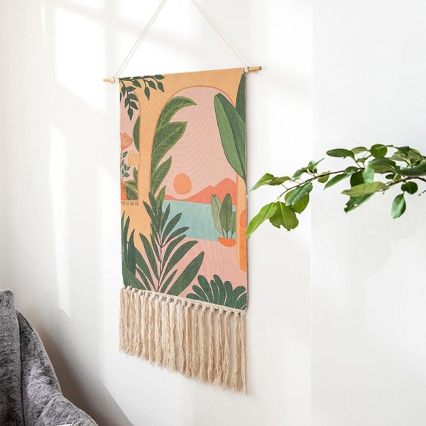 Hand-woven Homestay Tassel Tapestry Decoration Painting - Image 2