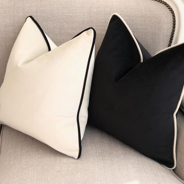 Home Fashion Simple Solid Color Velvet Pillowcase