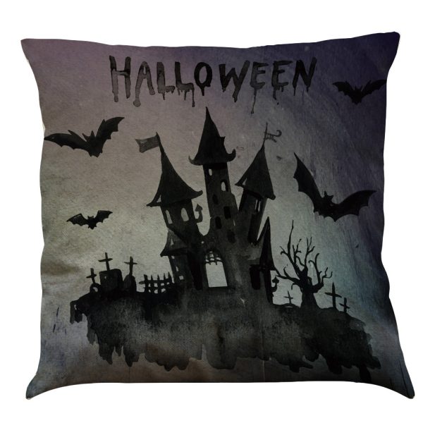 Halloween Cotton Linen Sofa Car Cushion Pillowcase - Image 5