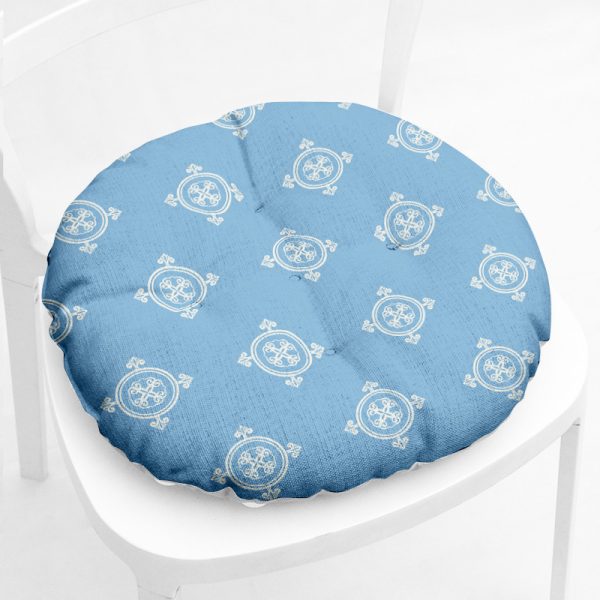 Home Round Square Chair Cushion Cotton Linen - Image 3