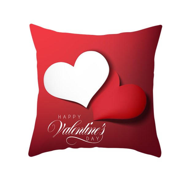 Home Valentine's Day Graphic Print Pillowcase - Image 7