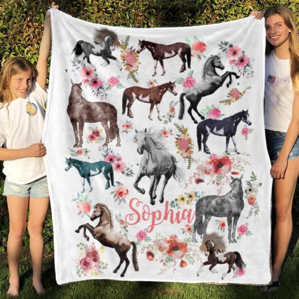 Horse Baby Birthday Gift Blanket