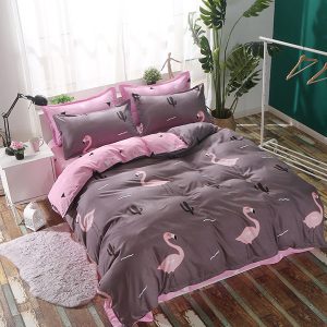 Flamingo Four-piece Quilt