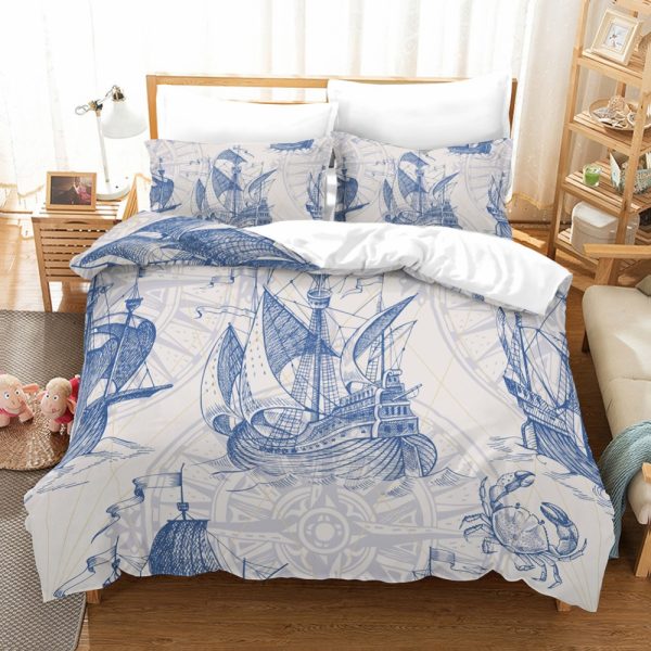 Home Textile Retro Sea Turtle Three Or Four Piece Duvet Cover - Image 4