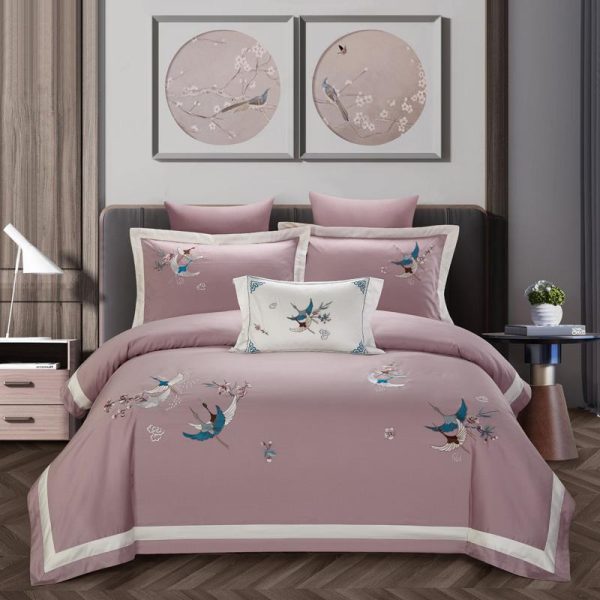 New Chinese Style Cotton 60s Long-staple Cotton Four-piece Cotton Embroidery Hotel Four-piece Hotel - Image 5