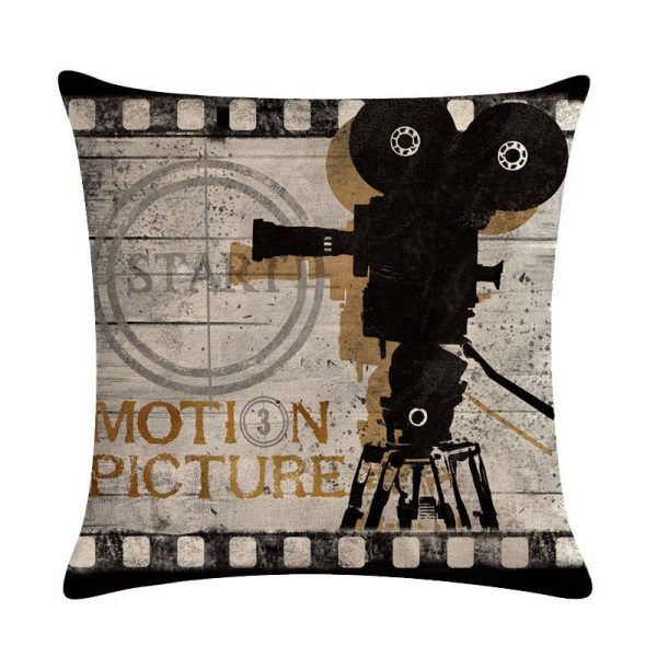 Home Retro Movie Subtitles Sofa Office Linen Pillowcase - Image 11