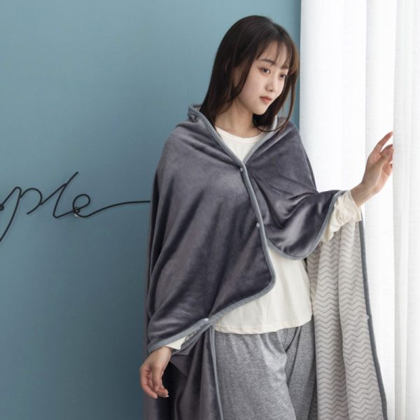 Office Nap Wearable Blanket Weighted Hoodie and Throws Fluffy Blankets Cover on The Sofa Home Bath Towel with Sleeves for Beds - Image 10