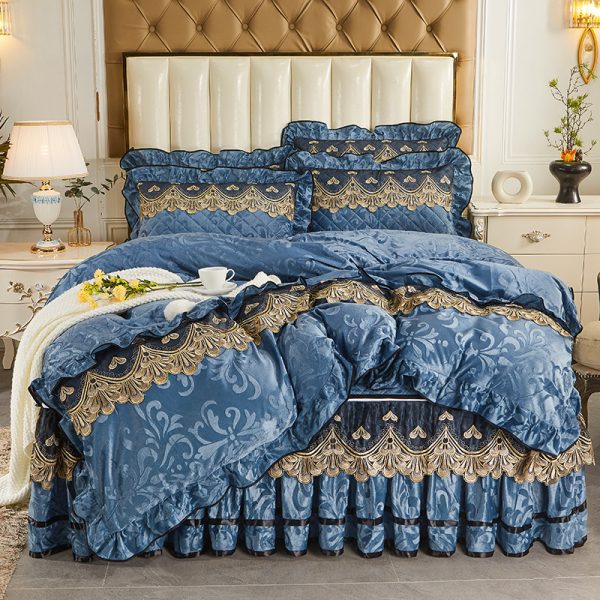 Detachable Bedding Four-piece Duvet Cover Bed Skirt - Image 8