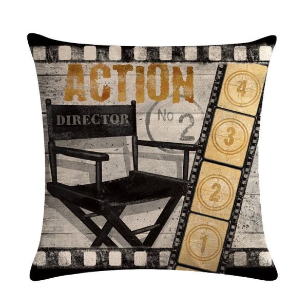 Home Retro Movie Subtitles Sofa Office Linen Pillowcase - Image 10