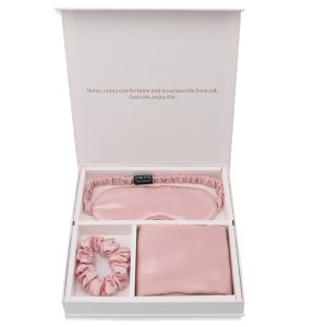 Silk Eye Mask Pillowcase Head Flower Gift Box