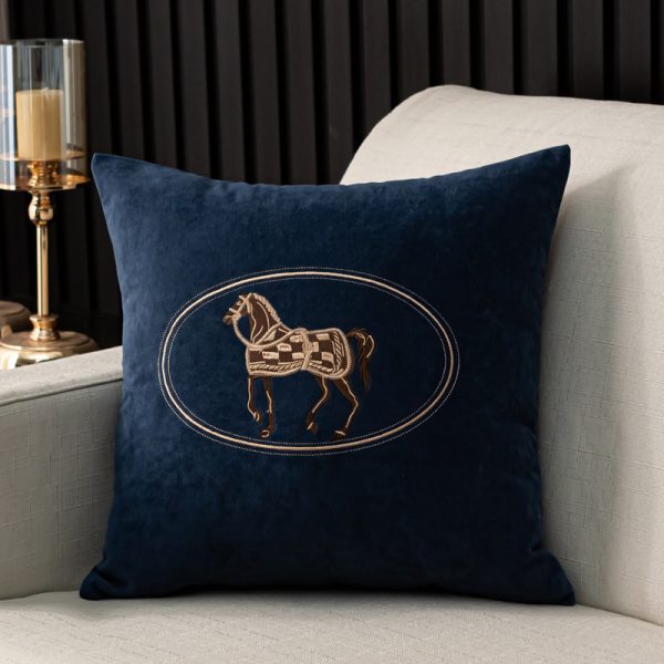 Hand-embroidered Cushion Cover Horse Pattern Pillowcase - Image 9