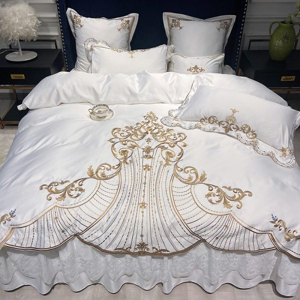 European-style Bed Linen, Bed Skirt, Light Luxury Style Four-piece Suit - Image 5