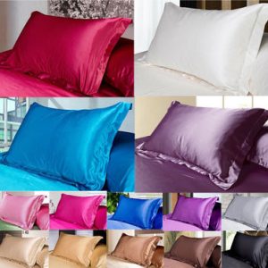 Pure color silk single pillow case