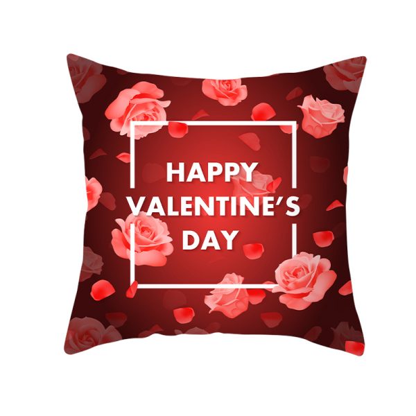 Home Valentine's Day Graphic Print Pillowcase - Image 2