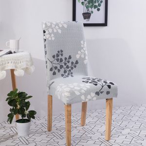 Modern minimalist home stretch fabric dining chair cover