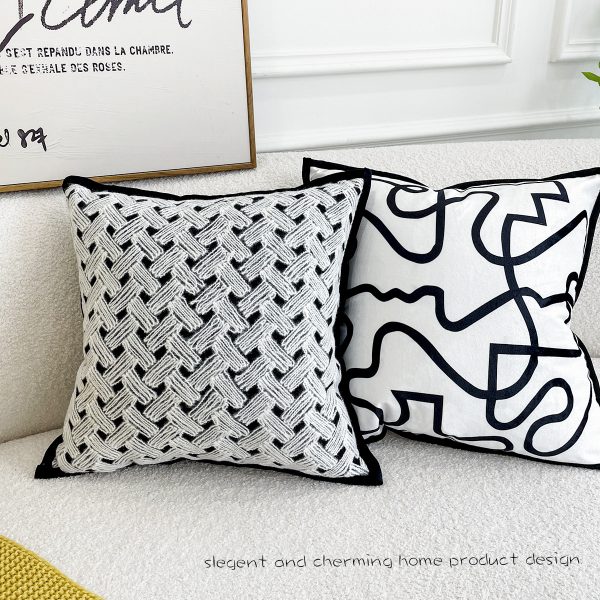 Living Room Sofa Velvet Printing Pillow Cushion Cover - Image 2