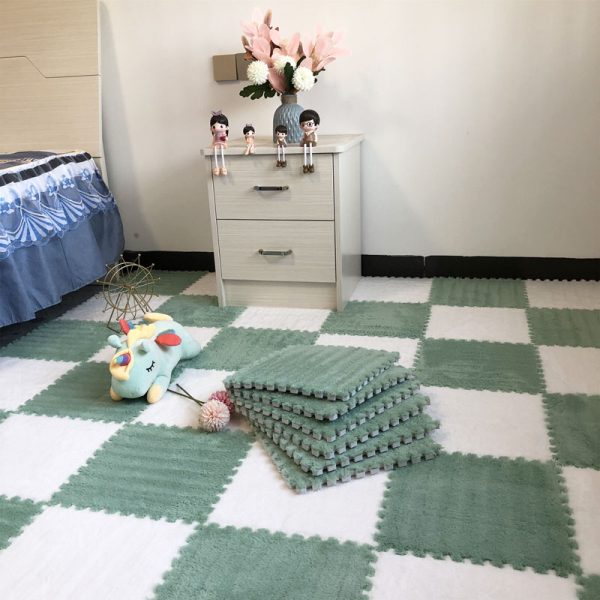 Large Area Room Cube Floor Mats Beside The Bed - Image 9