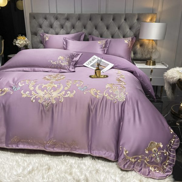 High End Luxury European Satin Wedding Four Piece Set - Image 3