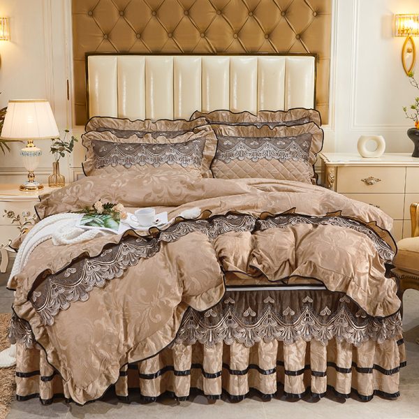 Detachable Bedding Four-piece Duvet Cover Bed Skirt - Image 2