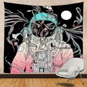 Tapestry Astronaut Series Printed Home Furnishing Wall-mounted Beach Towel Beach Seating Blanket