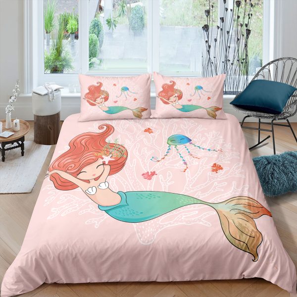 Home Textile Digital Printing Cartoon Mermaid Duvet Cover - Image 3