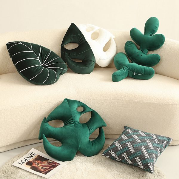 Green Plant Pillow Home Philodendron - Image 5