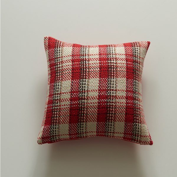 Home Fashion Christmas Wool Plaid Pillowcase - Image 4