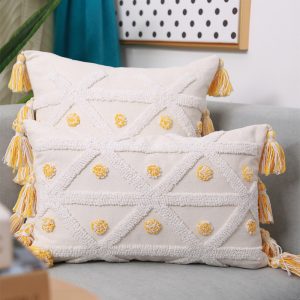 Embroidered Tufted Embroidered Pillowcase