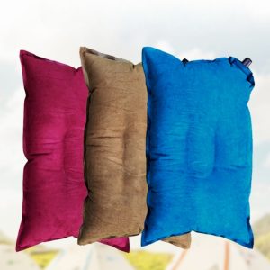 Outdoor Travel Napping Pvc Flocking Square Inflatable Pillow