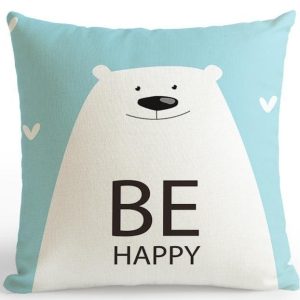 Be Happy Bear Cushion Cover
