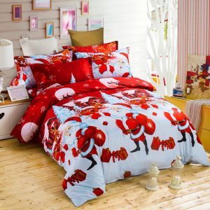 Santa bedding three-piece four-piece