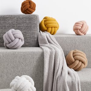 Simple Bedroom Sofa Knotted Ball Pillow