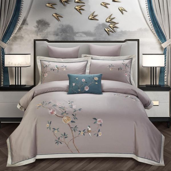 New Chinese Style Cotton 60s Long-staple Cotton Four-piece Cotton Embroidery Hotel Four-piece Hotel - Image 8