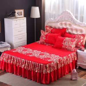 Bedding set skirt bed cover